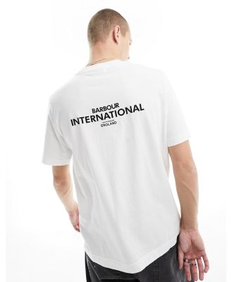 Barbour International Simons logo t-shirt in white