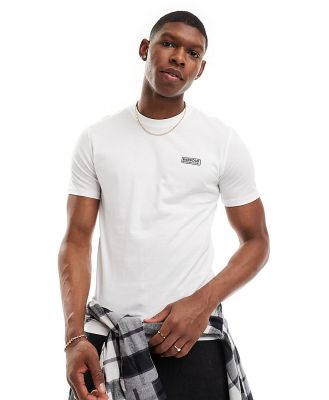 Barbour International Throttle slim fit logo t-shirt in white exclusive to ASOS