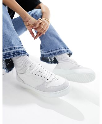 Barbour leather sneakers in white