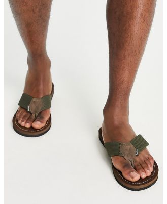 Barbour Toeman beach sandals in olive-Green
