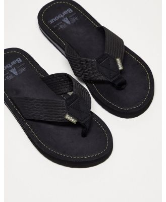 Barbour Toeman thong sandals in black