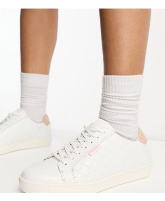 Barbour x ASOS exclusive Bridget leather quilted sneakers in white
