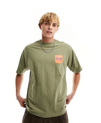 Barbour x ASOS exclusive contrast logo relaxed t-shirt in green