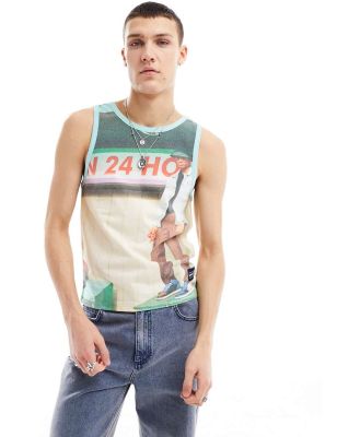 Basic Pleasure Mode photographic tank top in multi