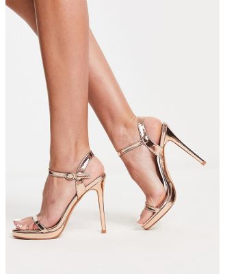 Bebo Sparra barely there heeled sandals in rose gold