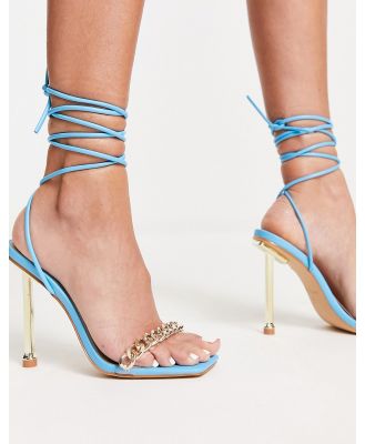 Bebo Tisha tie leg heeled sandals in blue