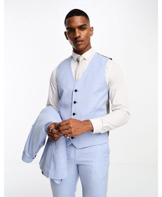 Ben Sherman slim fit suit waistcoat in light blue