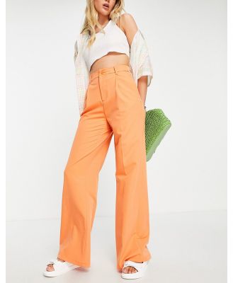 Bershka tailored pants in orange (part of a set)