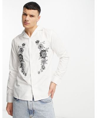 Bolongaro Trevor shirt in white with black flower print
