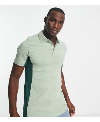 Bolongaro Trevor Tall colourblock polo shirt in green