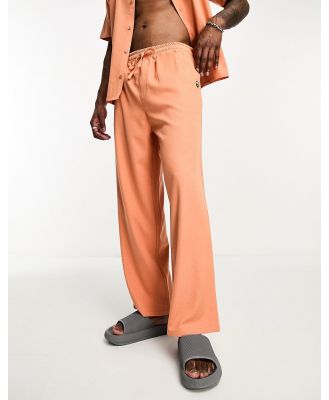 Bolongaro Trevor textured beach pants in rust-Auburn