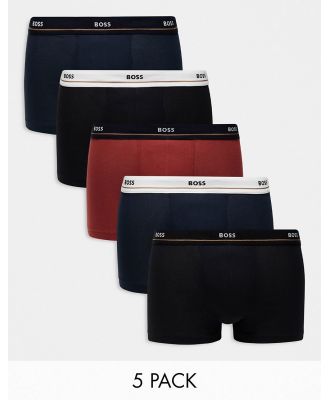 BOSS Bodywear 5 pack essential trunks in multi