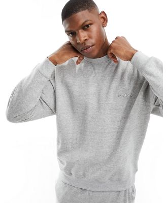 BOSS Bodywear cozy lounge sweatshirt in grey
