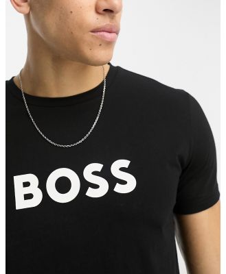 BOSS Bodywear logo beach t-shirt in black