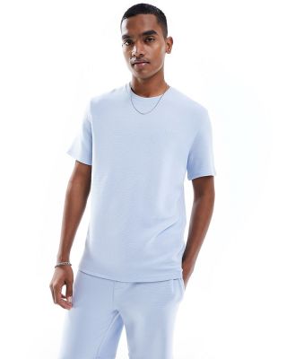 BOSS Bodywear rib t-shirt in pastel blue (part of a set)