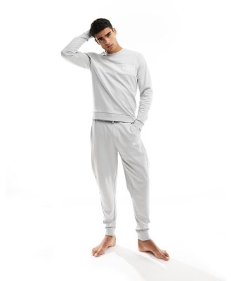 BOSS Bodywear tracksuit sweatshirt in grey