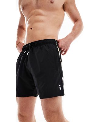 BOSS Iconic swim shorts in black