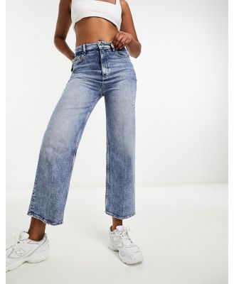 BOSS Marlene straight leg jeans in light blue