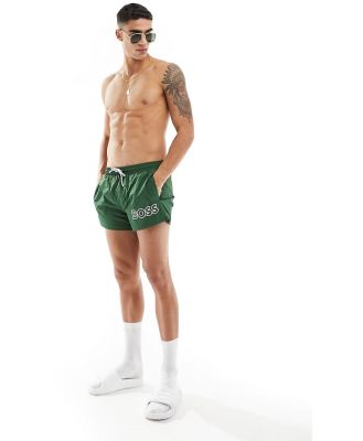 BOSS Mooneye swim shorts in open green