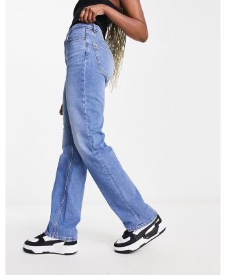 BOSS Orange ADA high waisted straight leg jeans in light blue