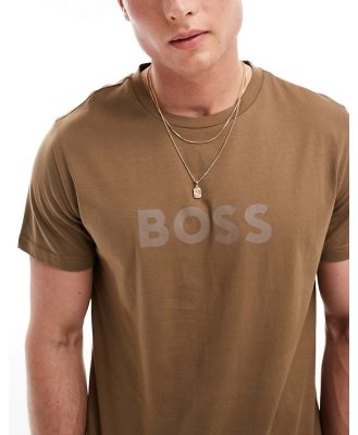 BOSS short sleeve t-shirt in open brown
