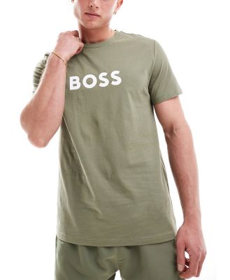 Boss t-shirt in khaki-Green