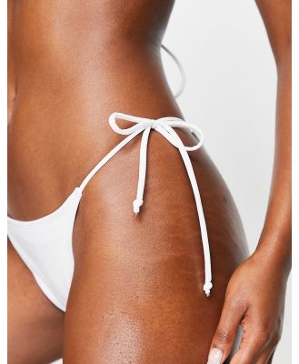 Brave Soul bikini bottoms with tie side in white