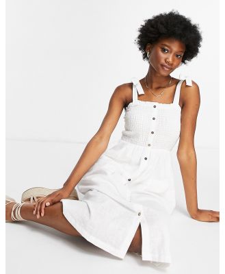 Brave Soul button-down cami dress in white
