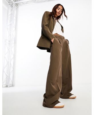 Brave Soul suit pants in brown (part of a set)