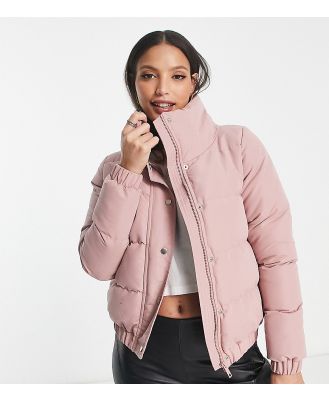 Brave Soul Tall Slay puffer jacket in dusty rose-Pink