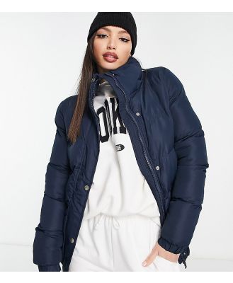 Brave Soul Tall Slay puffer jacket in navy