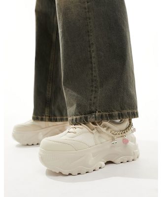 Call It Spring Major super chunky sneakers with charm detail in beige-Neutral