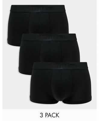 Calvin Klein CK Black 3 pack low rise trunks in black