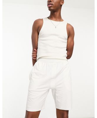 Calvin Klein cotton sleep shorts in light grey