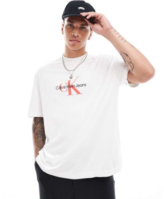 Calvin Klein Jeans archival monologo t-shirt in white