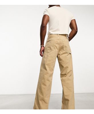 Calvin Klein Jeans baggy jeans in beige - Exclusive to ASOS-Neutral