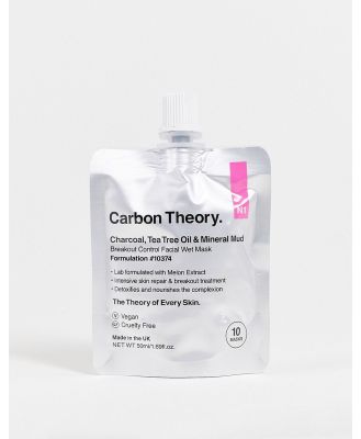 Carbon Theory Charcoal, Tea Tree Oil & Mineral Mud Breakout Control Facial Wet Mask 50ml-No colour