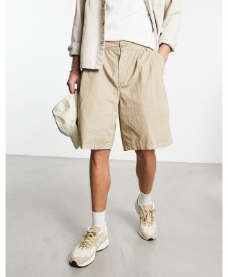 Carhartt WIP Colston loose fit chino shorts in beige-Neutral