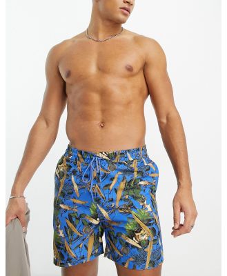 Carhartt WIP Slater print swim shorts in blue