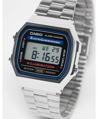 Casio A168WA-1YES digital bracelet watch-Silver