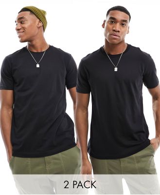 Champion 2 pack crew neck t-shirts in black