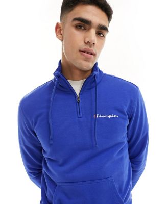 Champion half zip sweatshirt in dark blue