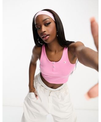 Champion Legacy crop top with buttons in pink