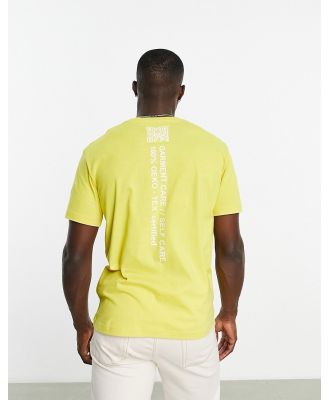 Champion Rochester Future t-shirt with globe back print in yellow