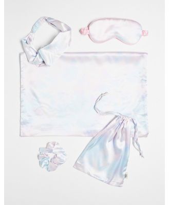 Chelsea Peers 4 piece sleep gift set in satin-Pink