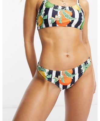 Chelsea Peers bikini bottoms in navy and white fruit stripe