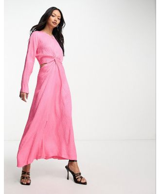 Closet London twist cut-out midi dress in pink