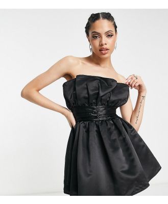 Collective the Label exclusive structured bandeau mini dress in black