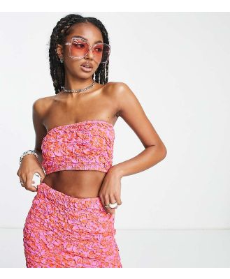 COLLUSION floral print mini skirt in pink (part of a set)