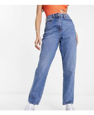 COLLUSION mom jeans in mid wash blue